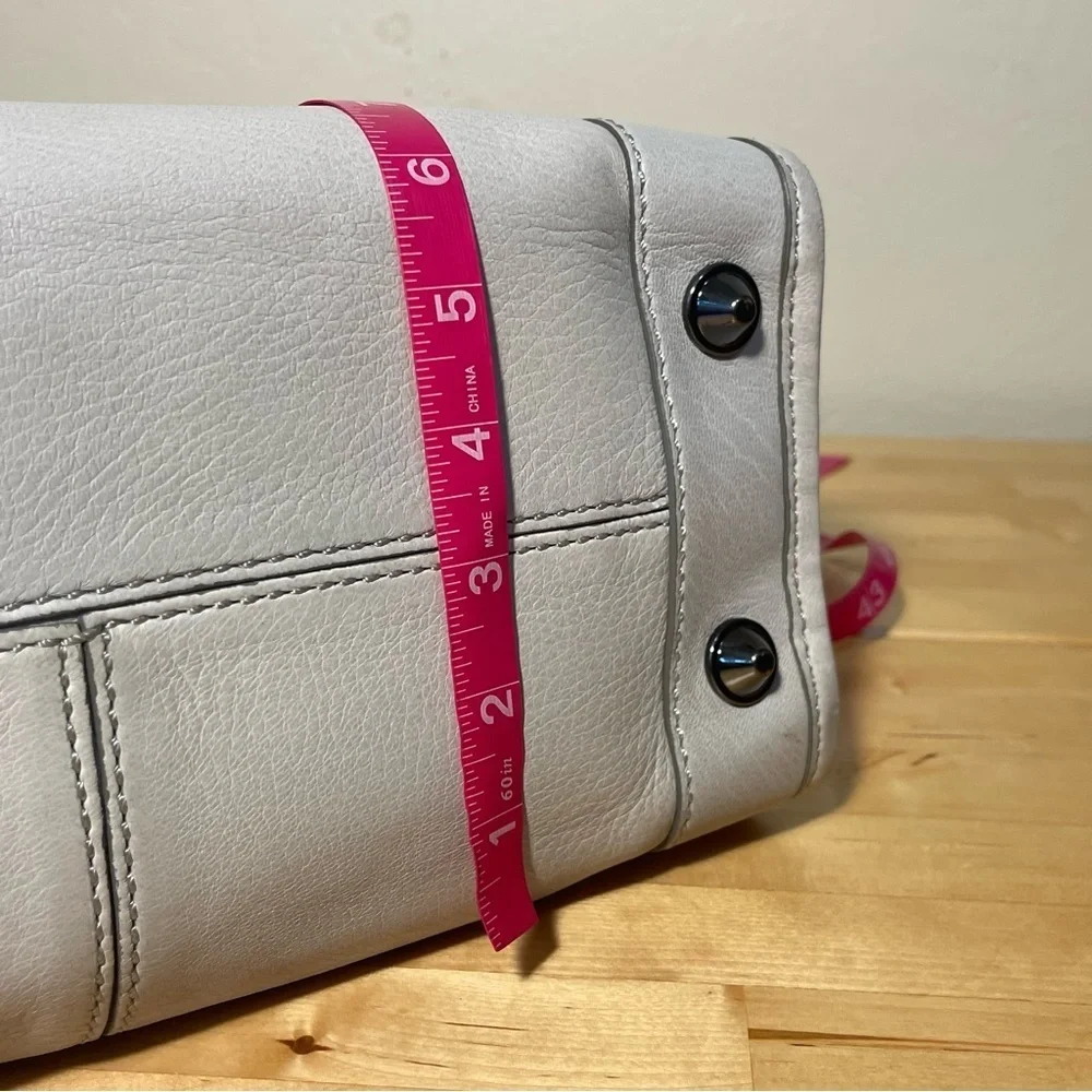 Reed Krakoff Gray Napa Pebbled Leather Satchel | Luxury Crossbody Bag